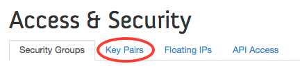 main window tabs with Key Pairs circled