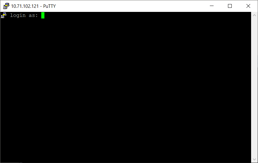 PuTTY terminal with login