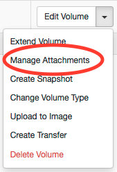 right menu with Manage Attachements circled