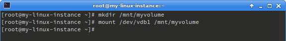 example of mounting the volume