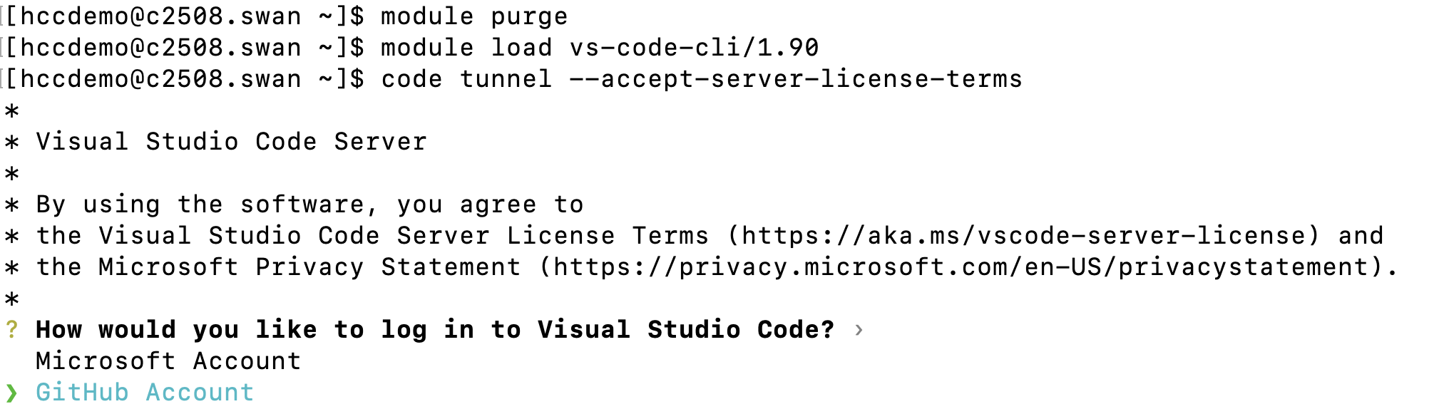 Logging in with GitHub Account