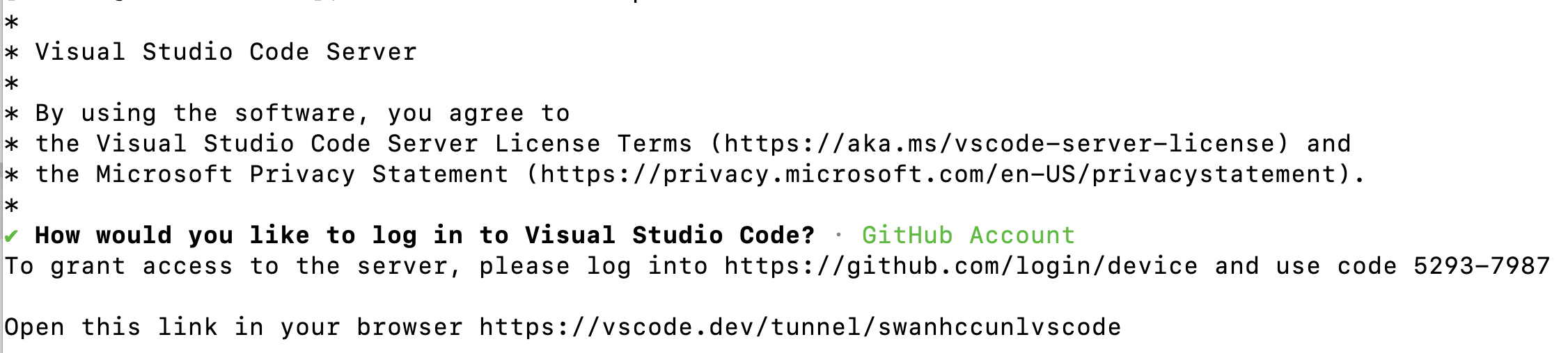 link in terminal