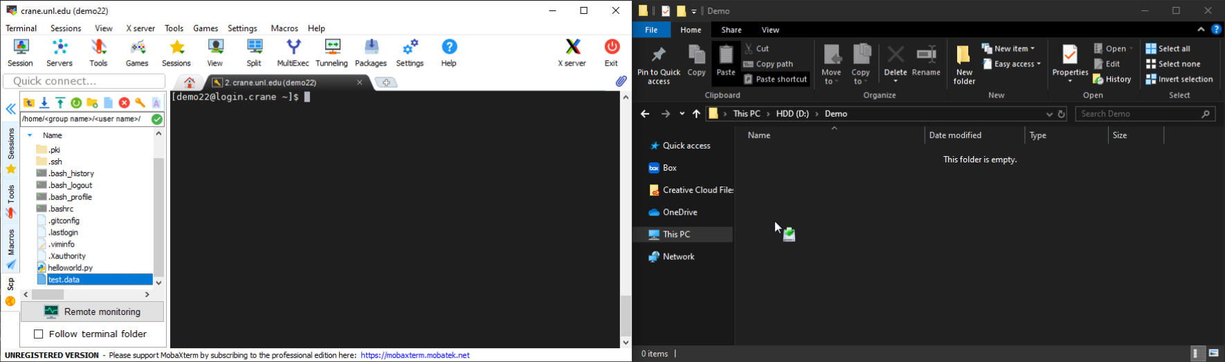 transferring a folder from Swan to local folder