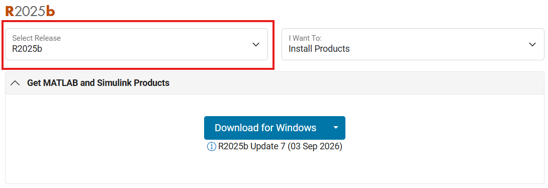 Screenshot of MathWorks sign in page