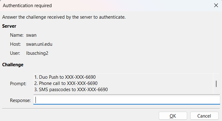 FileZilla screen with remote connected