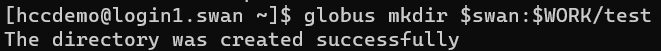 command to make directory on the remote endpoint